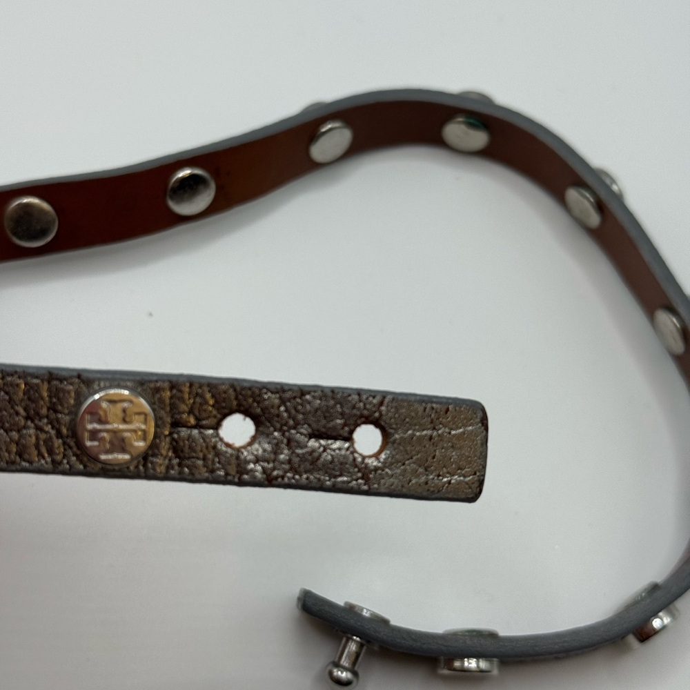 Tory Burch Silver Textured Metallic Wrap Bracelet or Necklace 16” - Picture 6 of 6